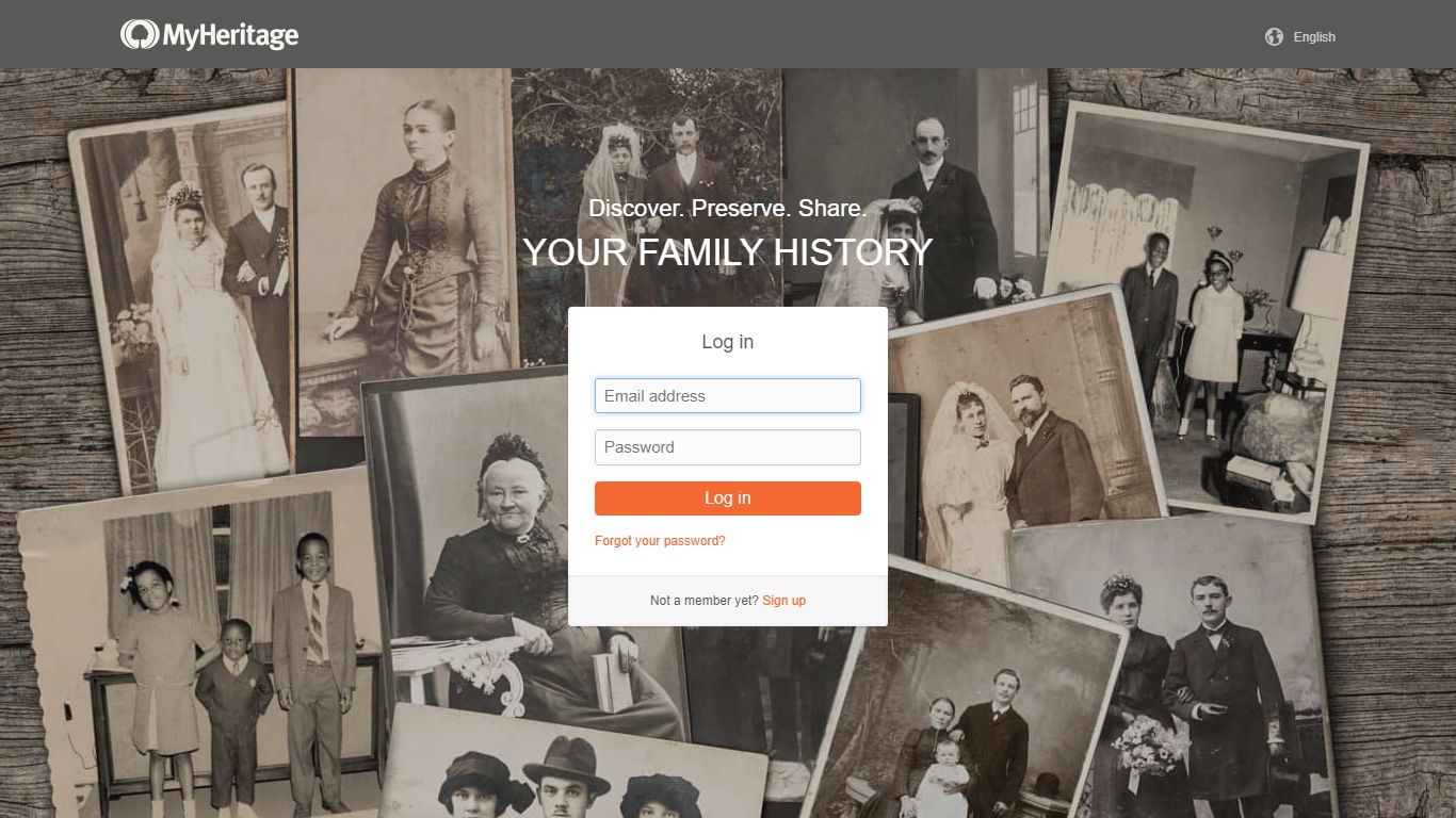 Log in - MyHeritage