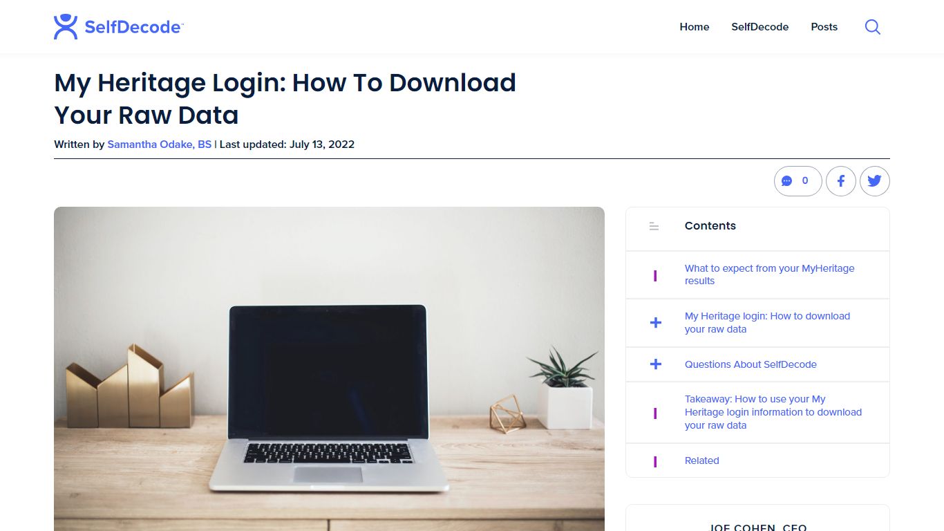 My Heritage Login: How To Download Your Raw Data
